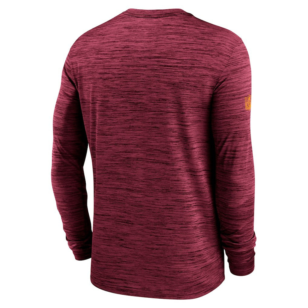 Washington Commanders Sideline Velocity Performance Long Sleeve T-Shirt - Burgundy