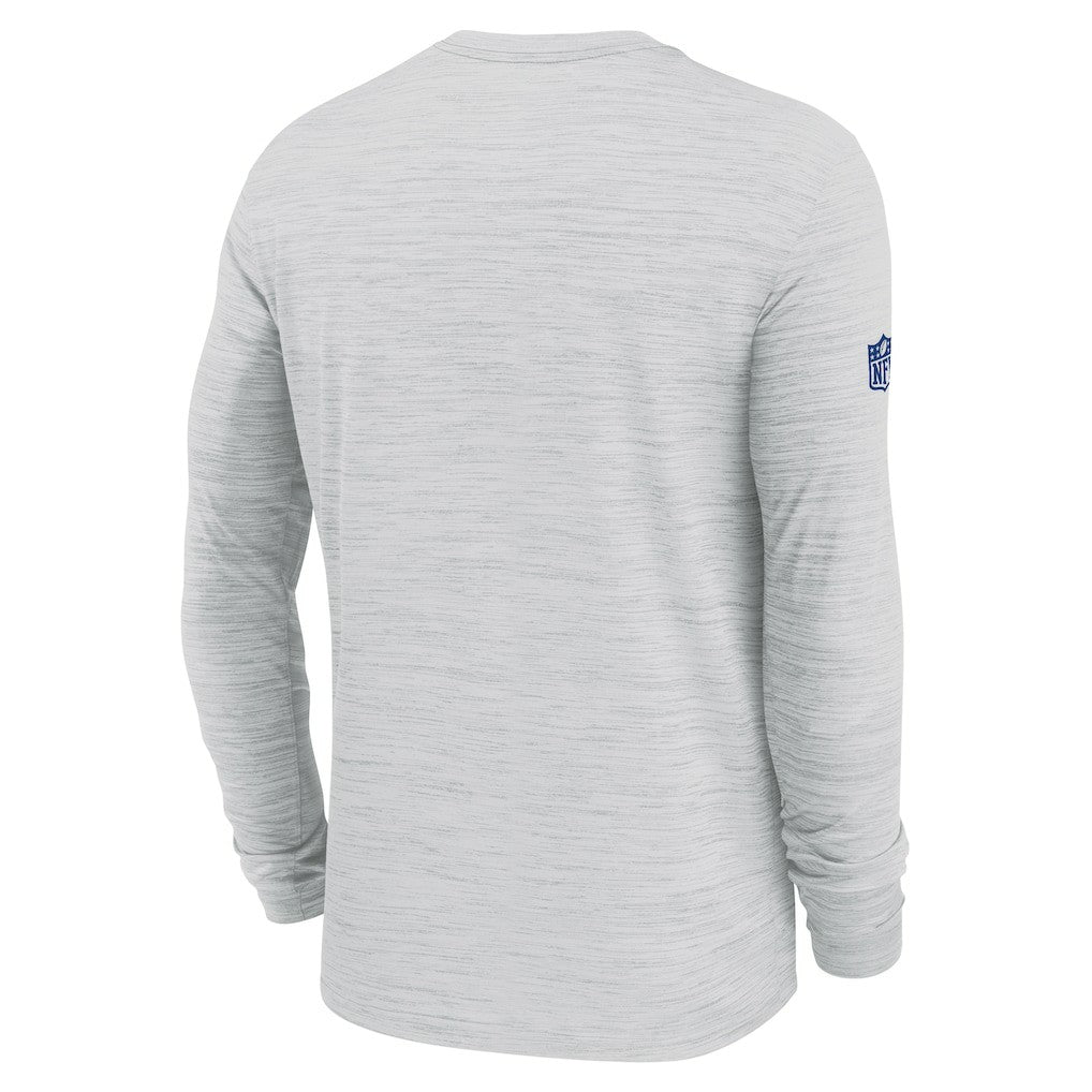 New York Giants Sideline Velocity Performance Long Sleeve T-Shirt - Ash