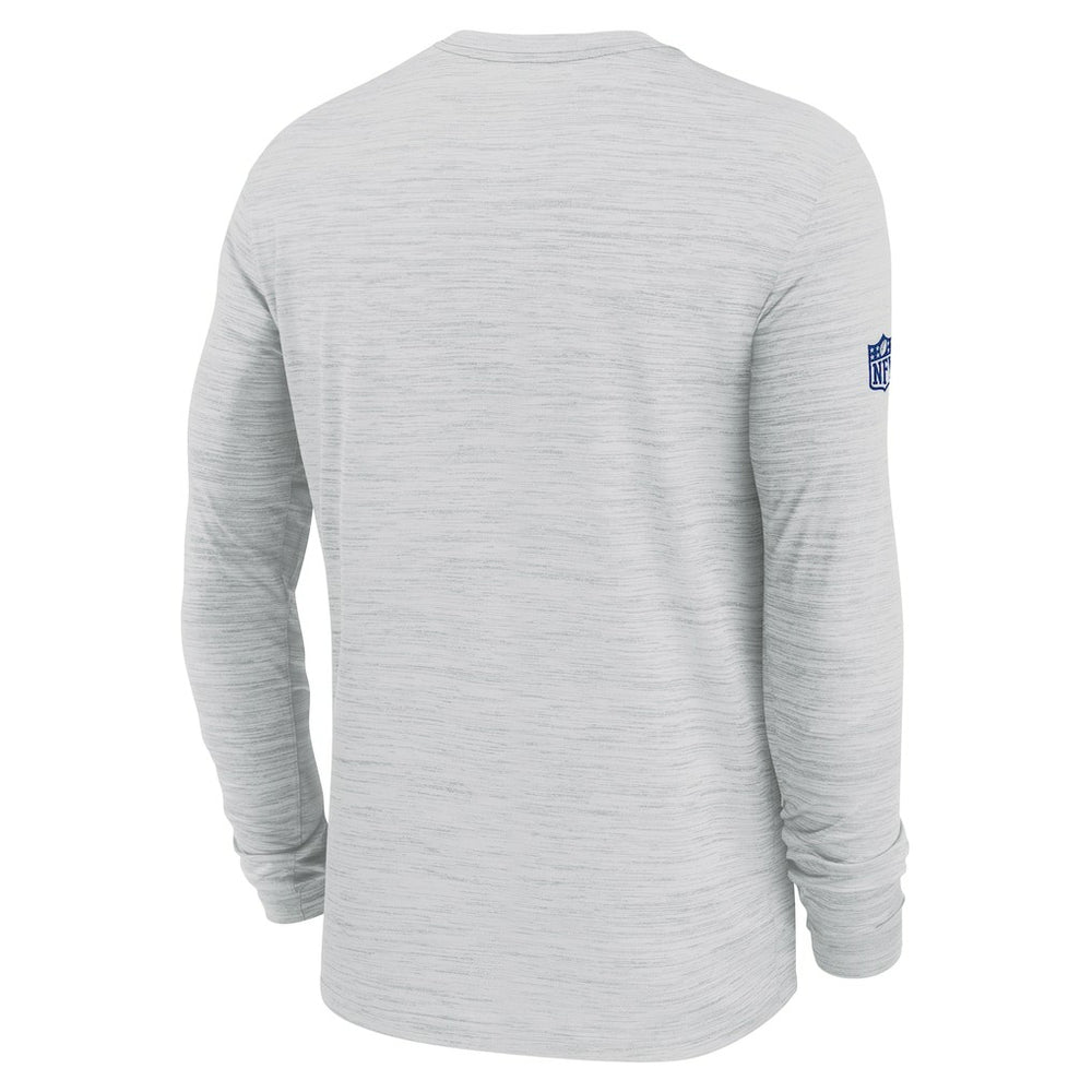 New York Giants Sideline Velocity Performance Long Sleeve T-Shirt - Ash