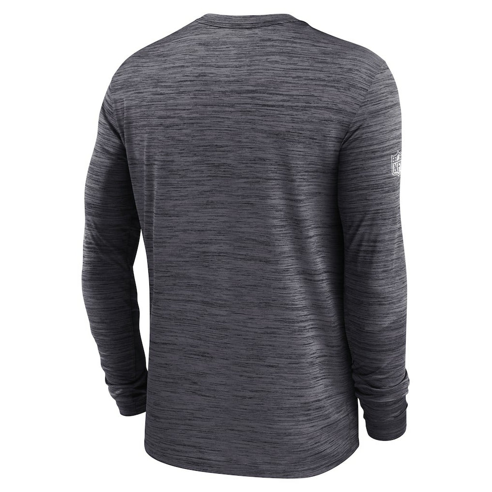 Atlanta Falcons Sideline Velocity Performance Long Sleeve T-Shirt - Charcoal