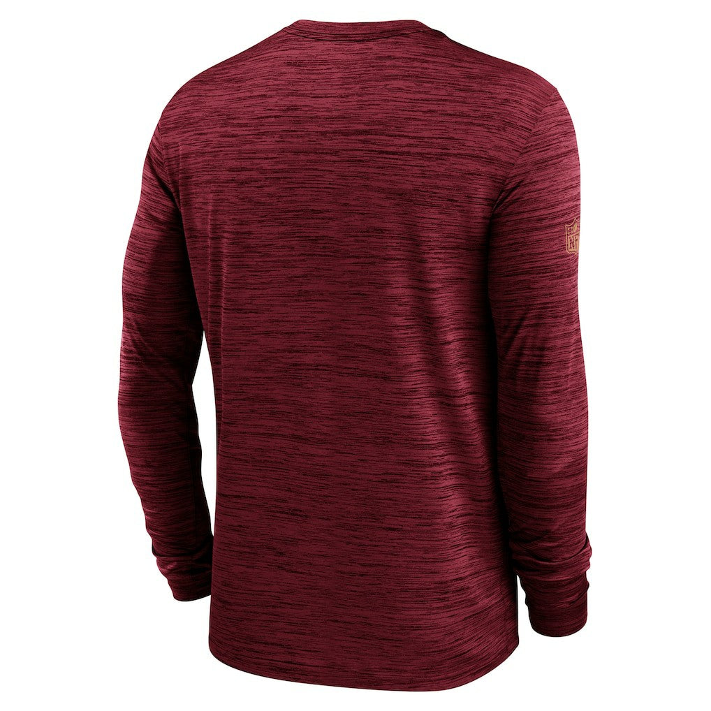 San Francisco 49ers Sideline Velocity Performance Long Sleeve T-Shirt - Scarlet