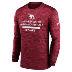 Arizona Cardinals Sideline Velocity Performance Long Sleeve T-Shirt - Cardinal