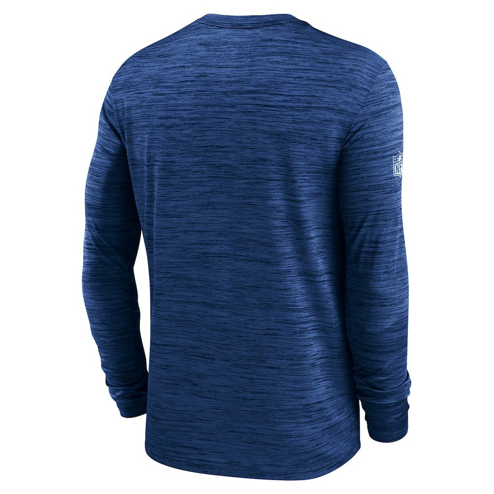 New York Giants Sideline Velocity Performance Long Sleeve T-Shirt - Royal