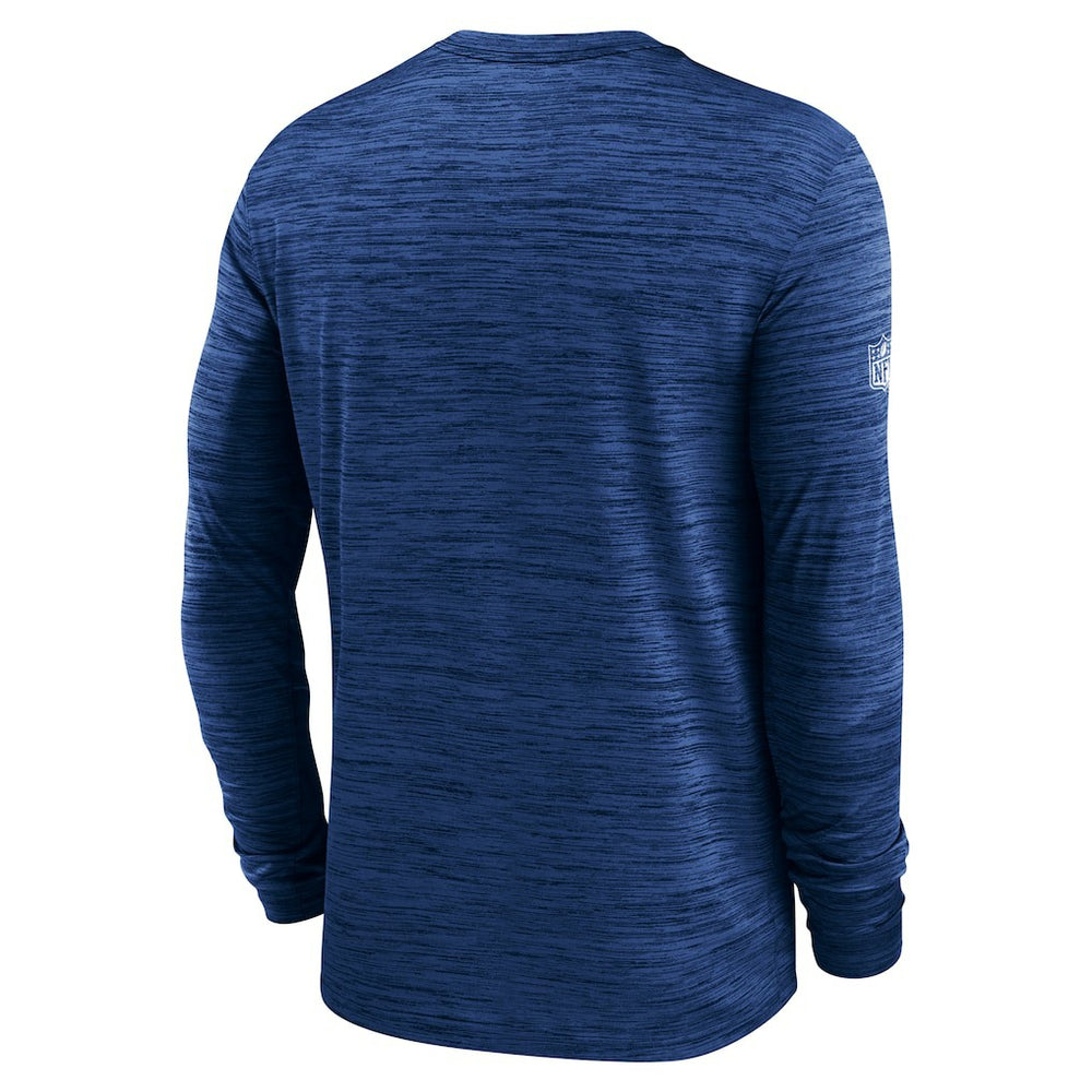 New York Giants Sideline Velocity Performance Long Sleeve T-Shirt - Royal