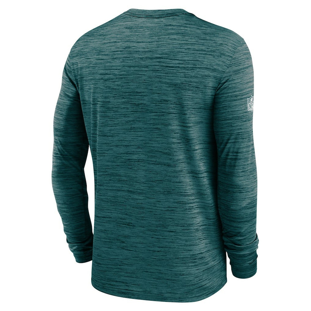 Philadelphia Eagles Sideline Velocity Performance Long Sleeve T-Shirt - Midnight Green
