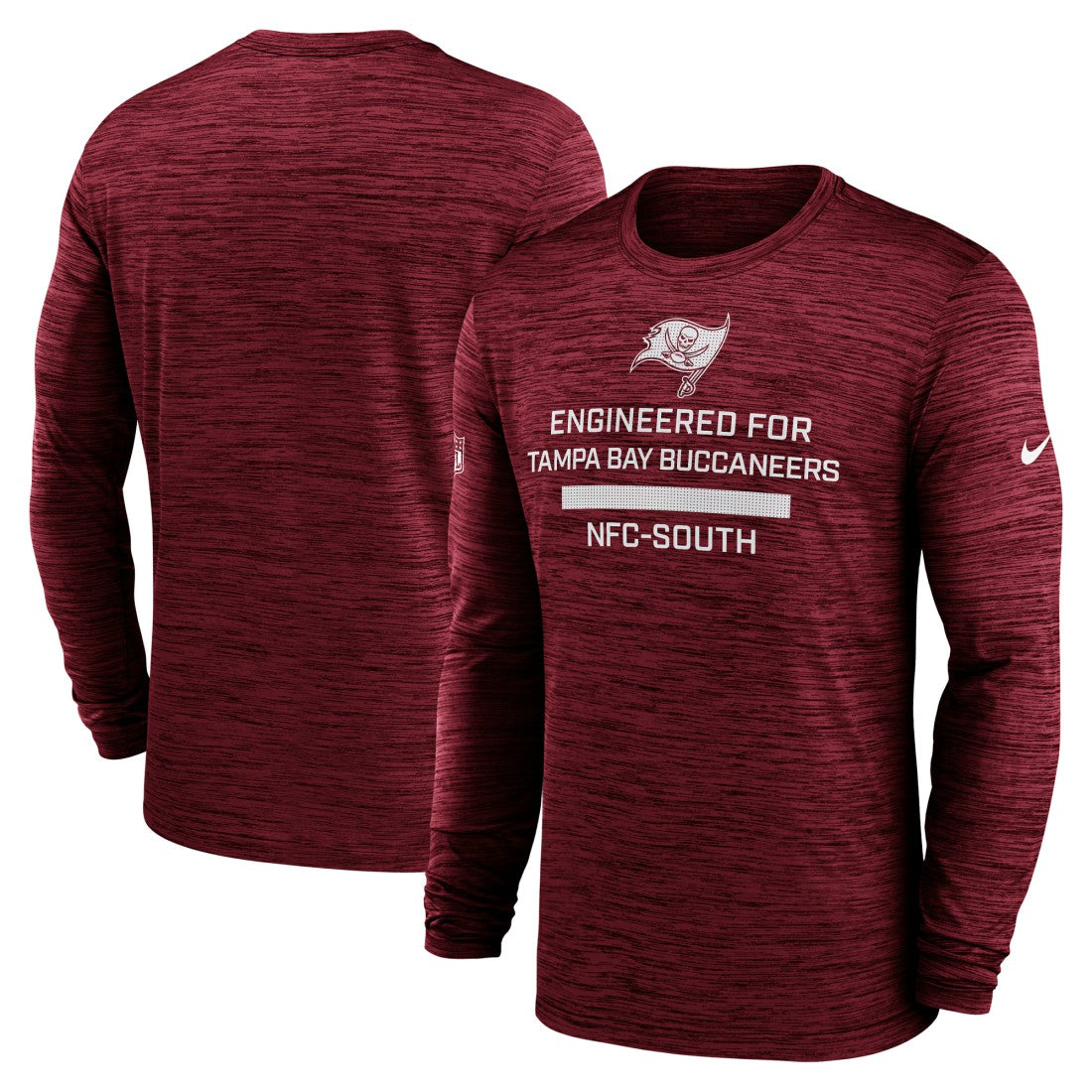 Tampa Bay Buccaneers Sideline Velocity Performance Long Sleeve T-Shirt - Red