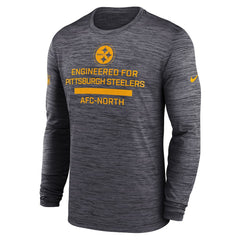 Pittsburgh Steelers Sideline Velocity Performance Long Sleeve T-Shirt - Black