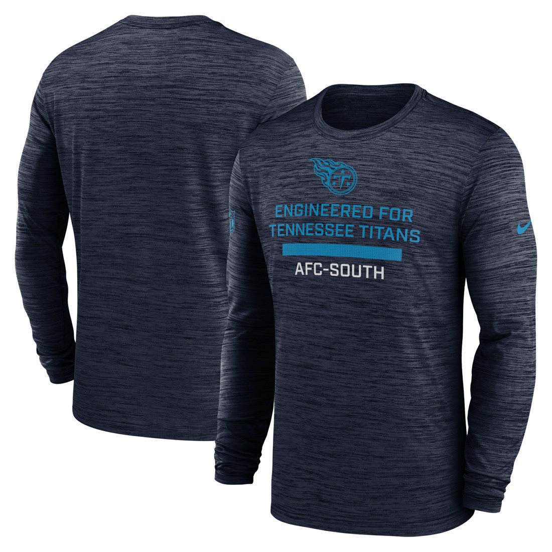 Tennessee Titans Sideline Velocity Performance Long Sleeve T-Shirt - Navy