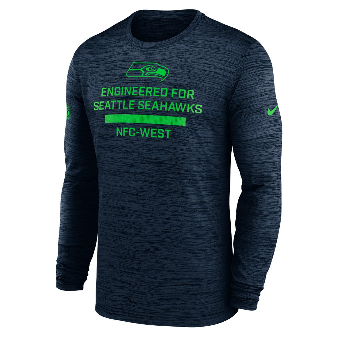 Seattle Seahawks Sideline Velocity Performance Long Sleeve T-Shirt - College Navy