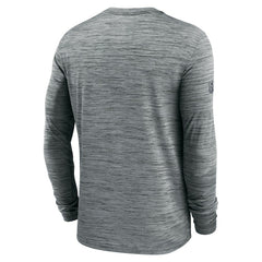 Dallas Cowboys Sideline Velocity Performance Long Sleeve T-Shirt - Gray