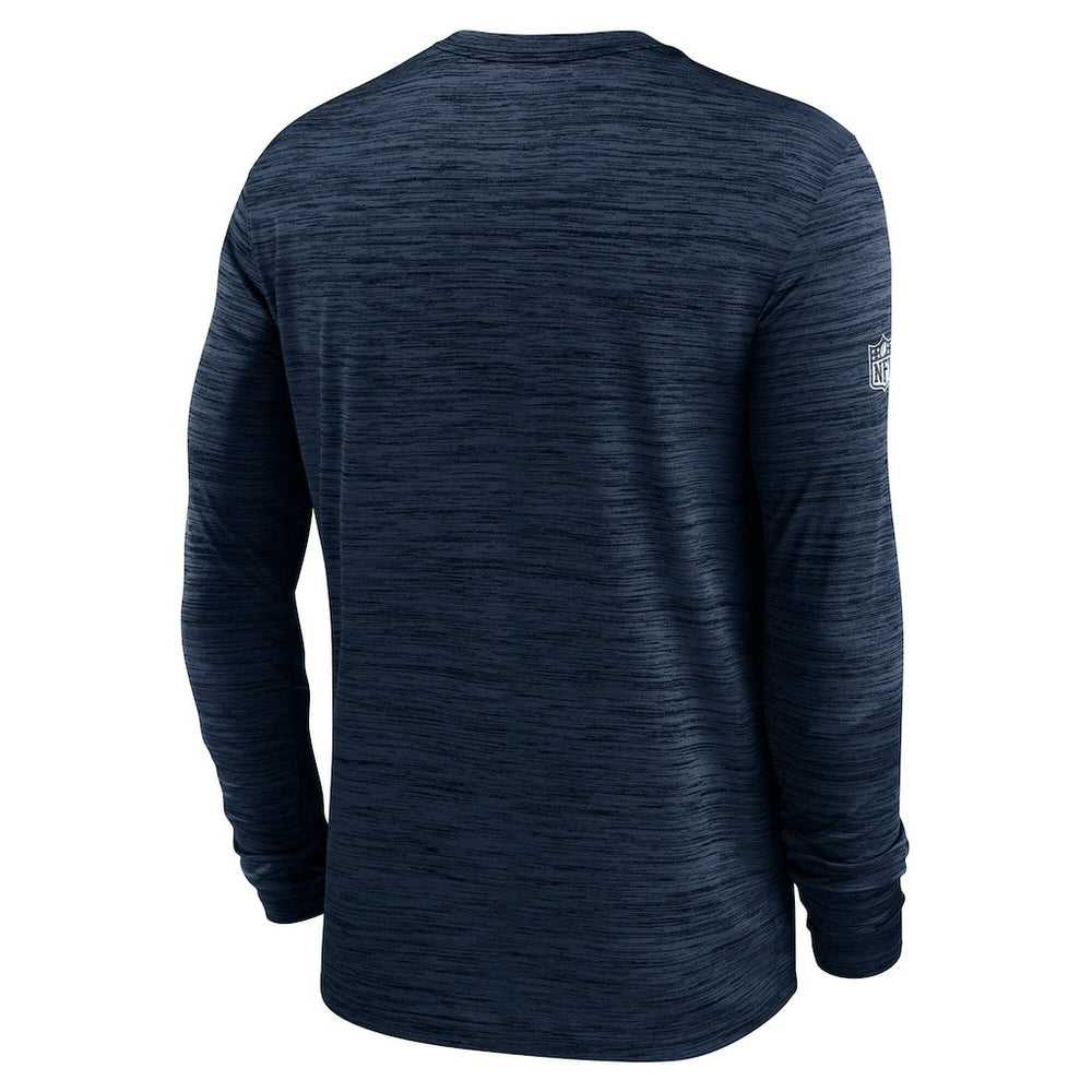 Dallas Cowboys Sideline Velocity Performance Long Sleeve T-Shirt - Navy
