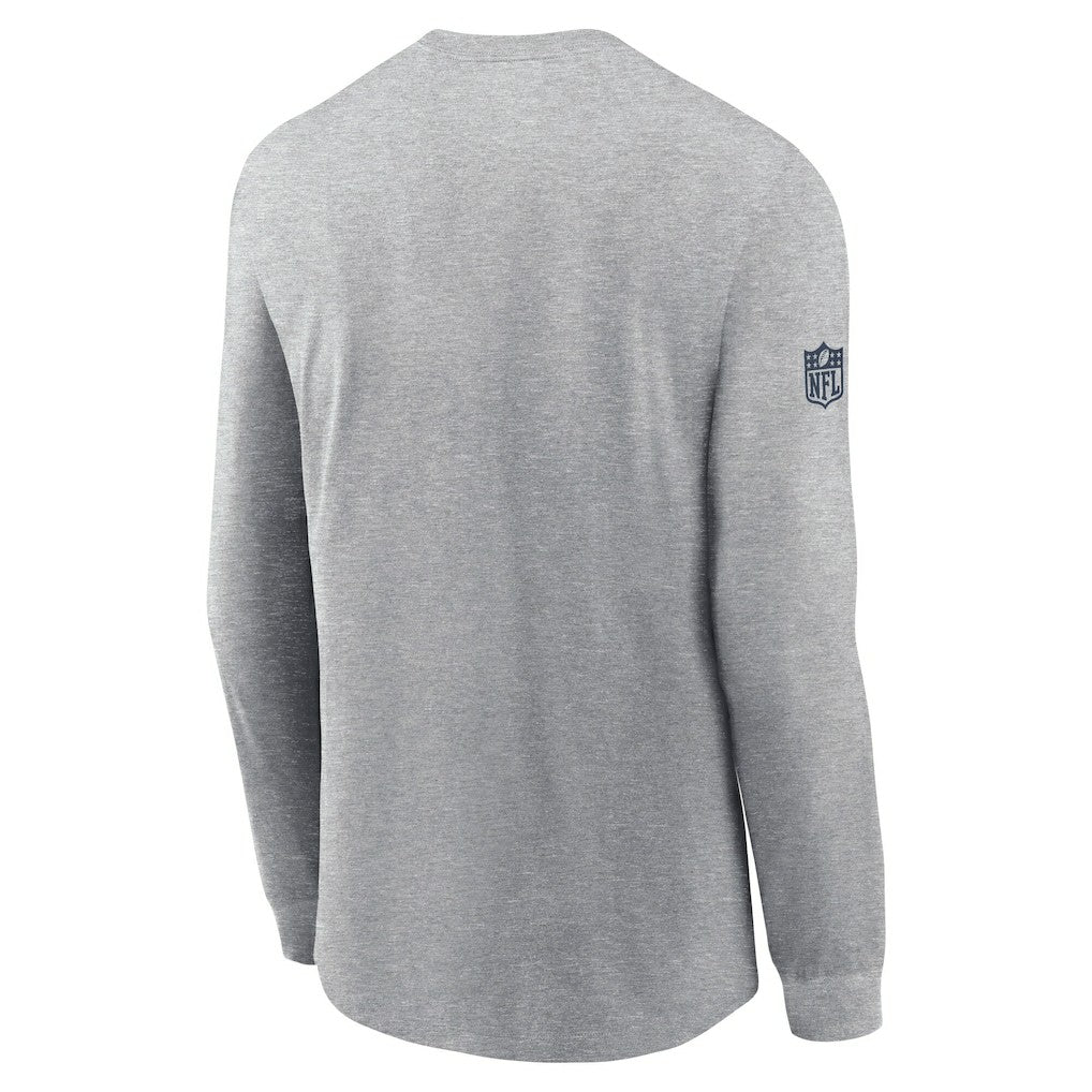 Dallas Cowboys Sideline Dri-FIT Long Sleeve T-Shirt Heather Gray
