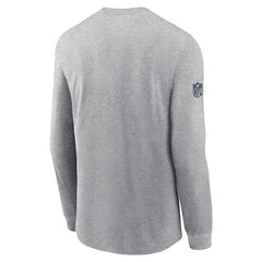 Dallas Cowboys Sideline Dri-FIT Long Sleeve T-Shirt Heather Gray