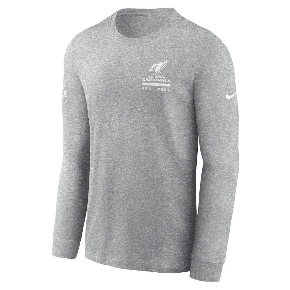 Arizona Cardinals Sideline Dri-FIT Long Sleeve T-Shirt Heather Gray