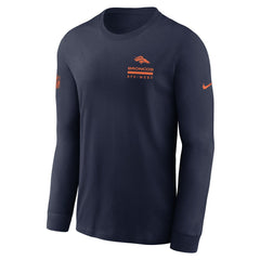 Denver Broncos Sideline Dri-FIT Long Sleeve T-Shirt Navy