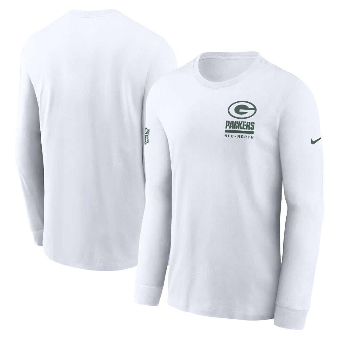 Green Bay Packers Sideline Dri-FIT Long Sleeve T-Shirt White