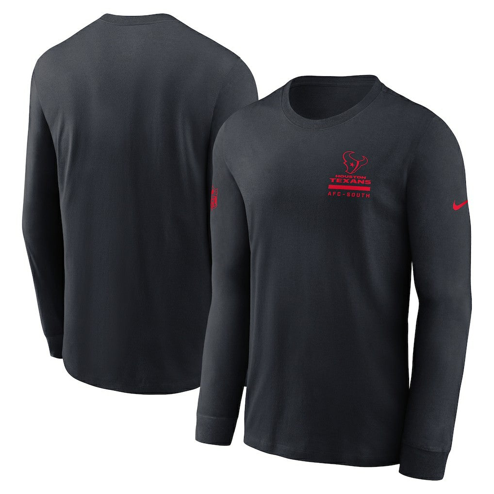 Houston Texans Sideline Dri-FIT Long Sleeve T-Shirt Navy