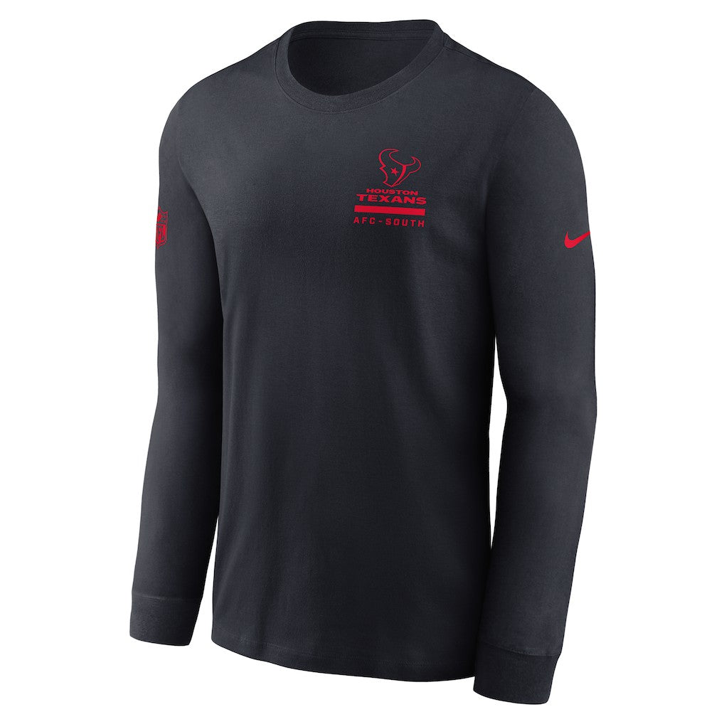 Houston Texans Sideline Dri-FIT Long Sleeve T-Shirt Navy