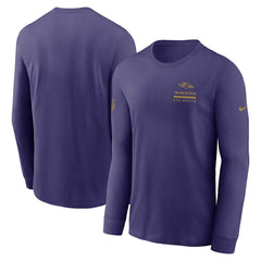 Baltimore Ravens Sideline Dri-FIT Long Sleeve T-Shirt Purple