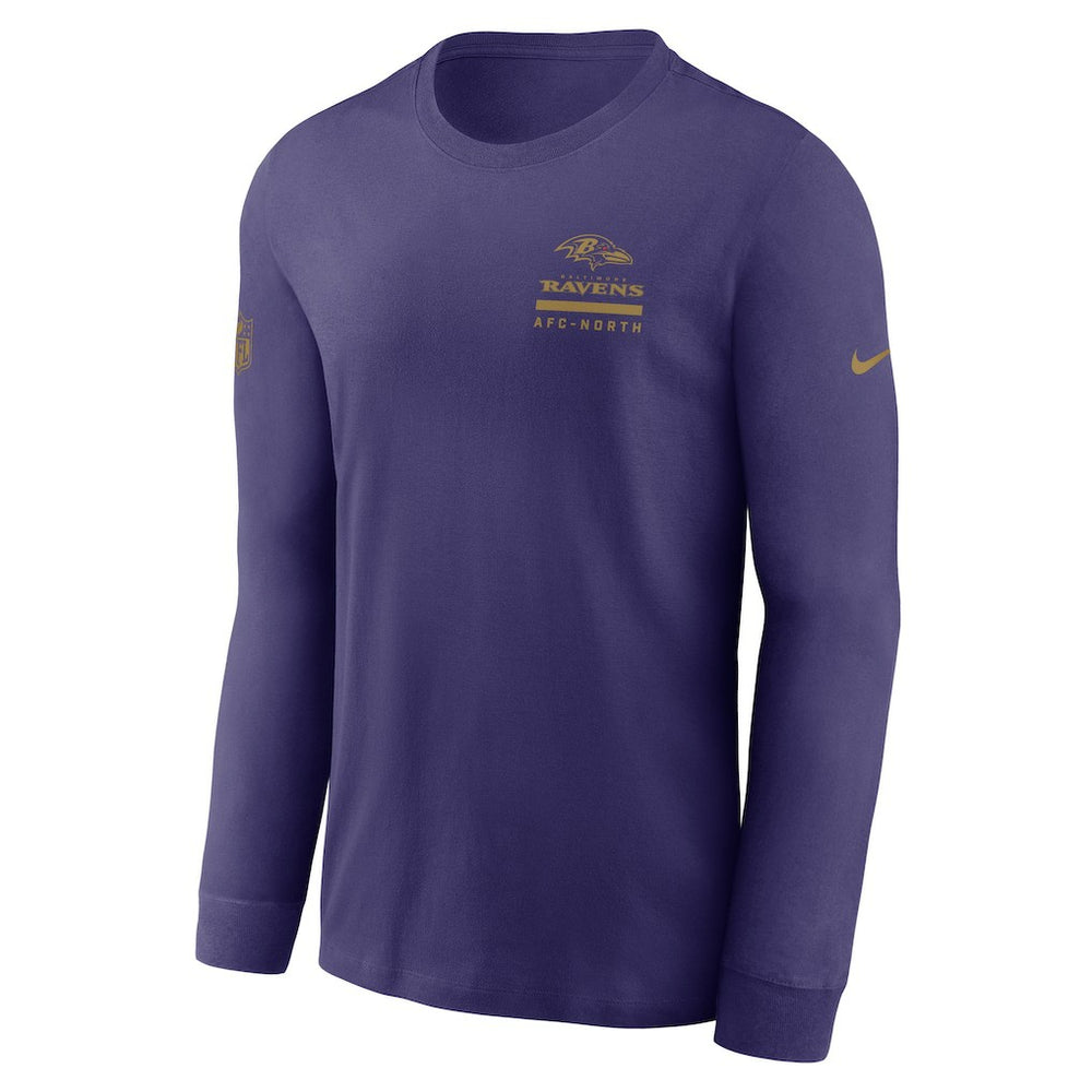 Baltimore Ravens Sideline Dri-FIT Long Sleeve T-Shirt Purple