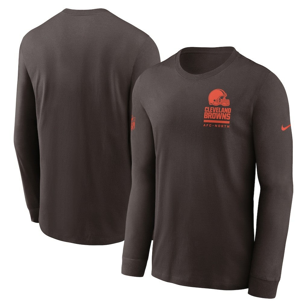 Cleveland Browns Sideline Dri-FIT Long Sleeve T-Shirt Brown
