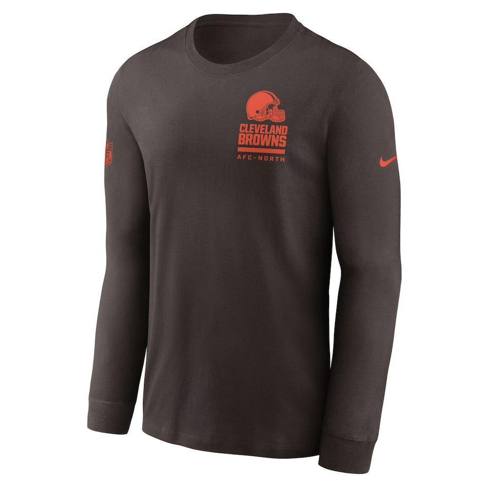 Cleveland Browns Sideline Dri-FIT Long Sleeve T-Shirt Brown