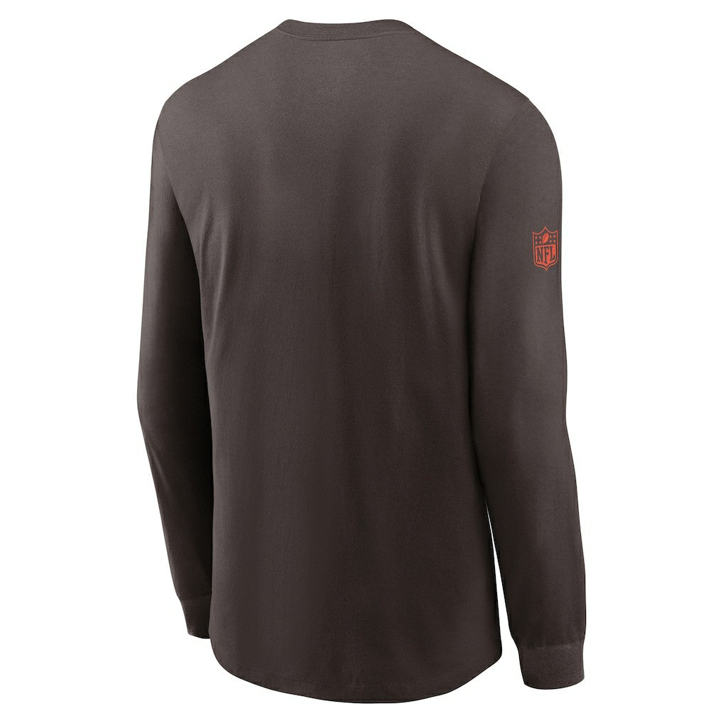 Cleveland Browns Sideline Dri-FIT Long Sleeve T-Shirt Brown