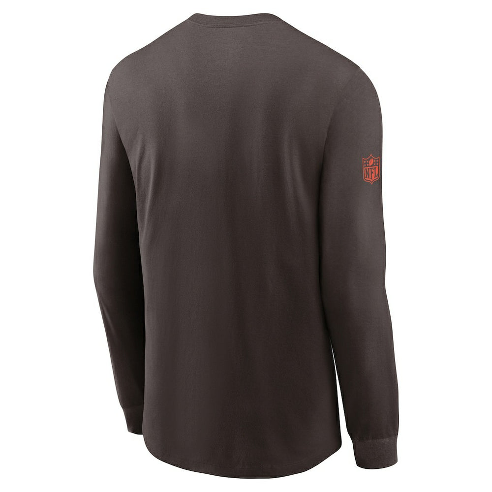 Cleveland Browns Sideline Dri-FIT Long Sleeve T-Shirt Brown