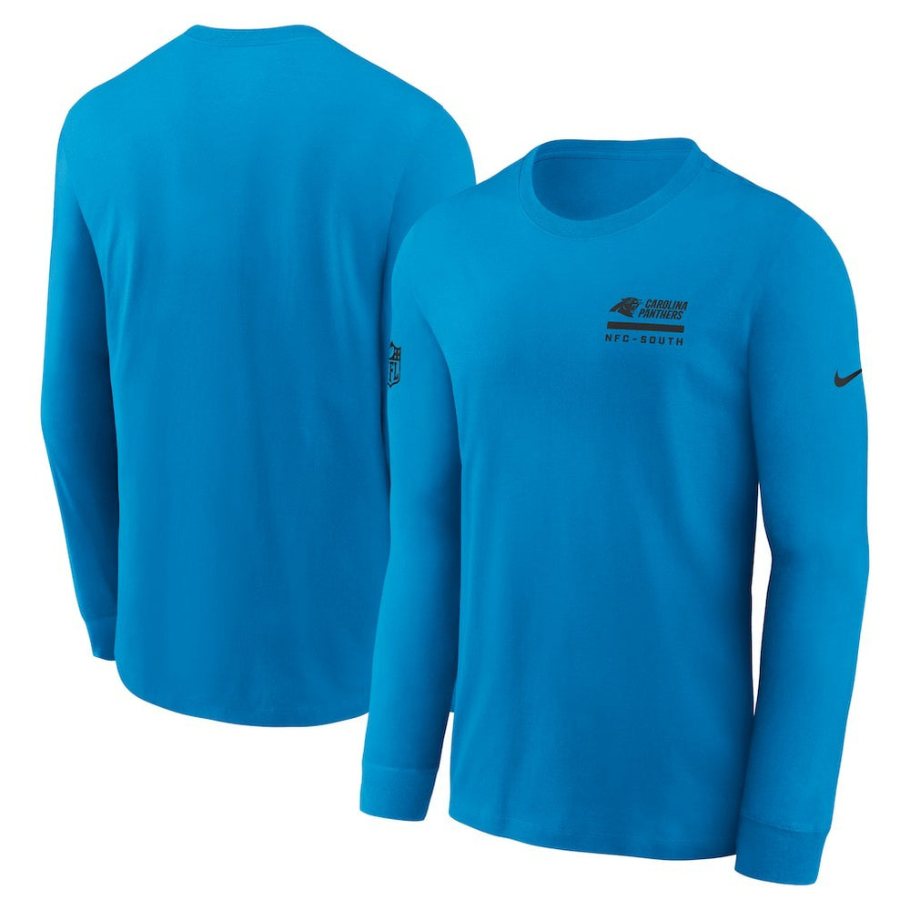 Carolina Panthers Sideline Dri-FIT Long Sleeve T-Shirt Blue