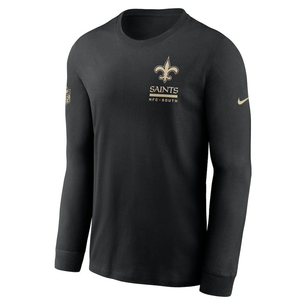 New Orleans Saints Sideline Dri-FIT Long Sleeve T-Shirt Black