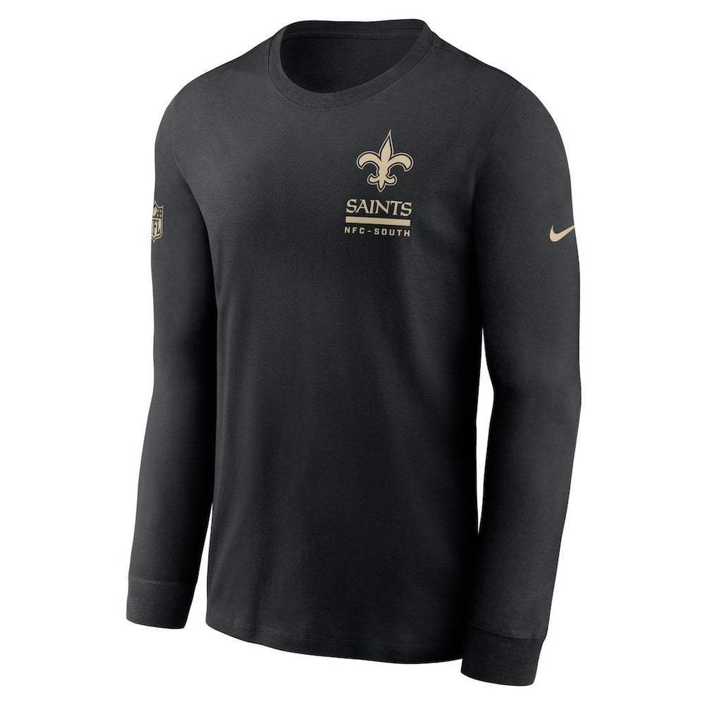 New Orleans Saints Sideline Dri-FIT Long Sleeve T-Shirt Black