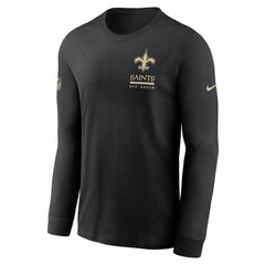 New Orleans Saints Sideline Dri-FIT Long Sleeve T-Shirt Black