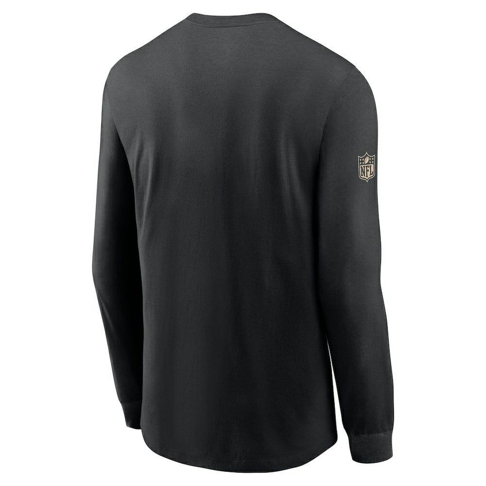 New Orleans Saints Sideline Dri-FIT Long Sleeve T-Shirt Black