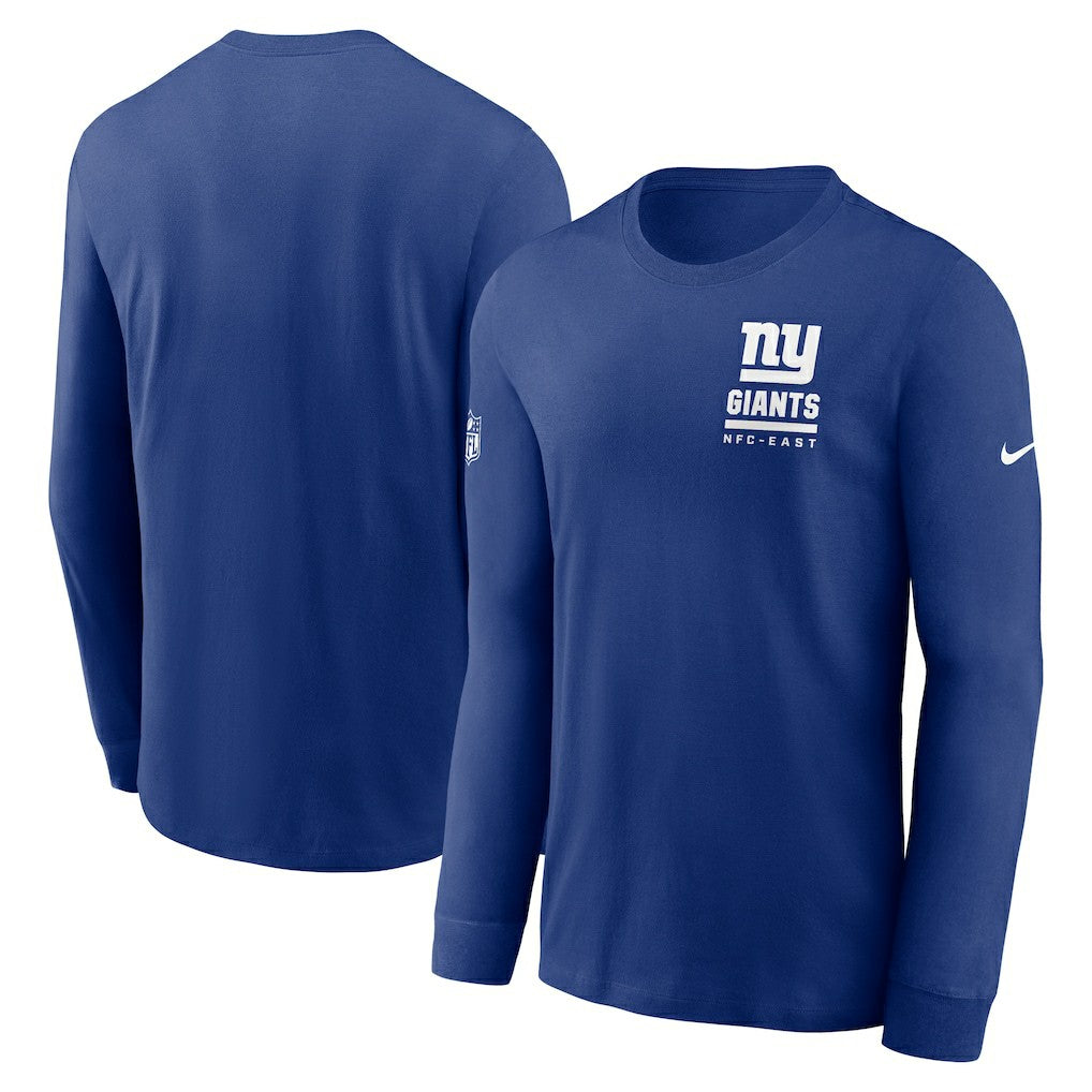New York Giants Sideline Dri-FIT Long Sleeve T-Shirt Royal