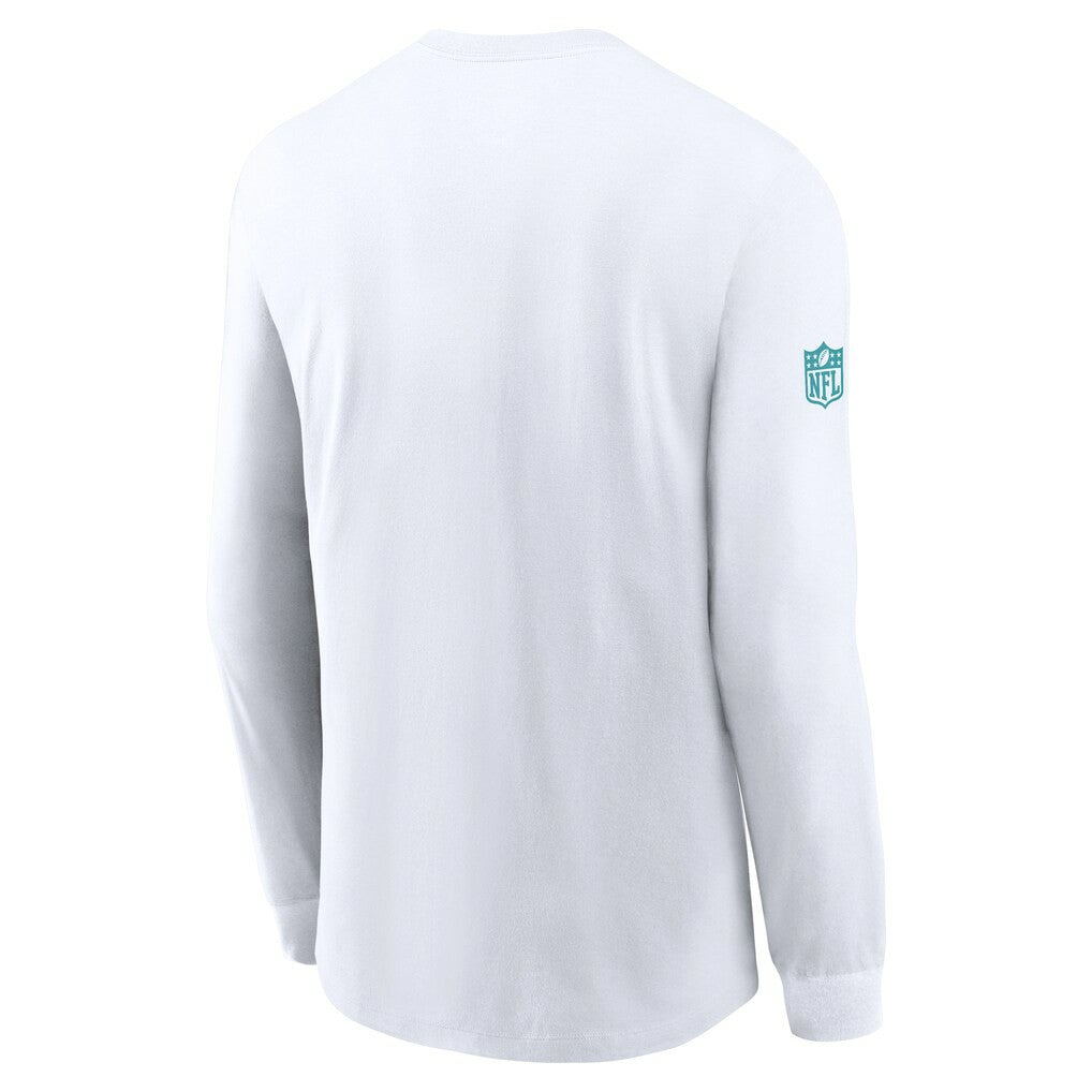 Miami Dolphins Sideline Dri-FIT Long Sleeve T-Shirt White