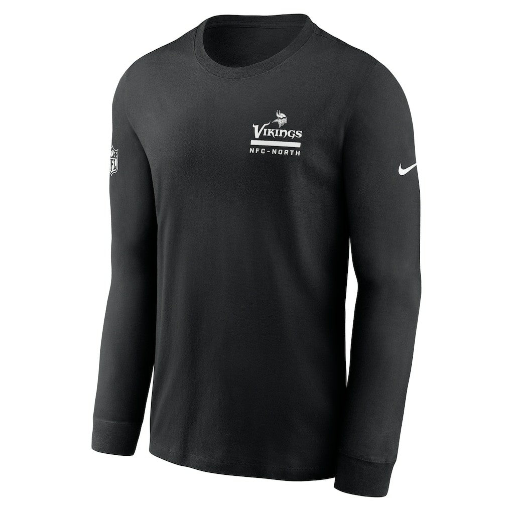Minnesota Vikings Sideline Dri-FIT Long Sleeve T-Shirt Black
