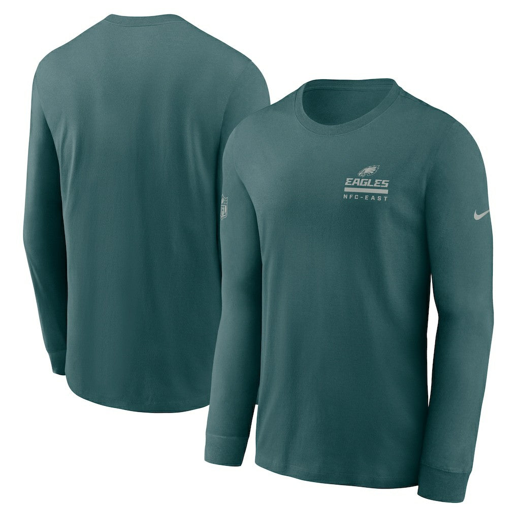 Philadelphia Eagles Sideline Dri-FIT Long Sleeve T-Shirt Midnight Green