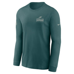 Philadelphia Eagles Sideline Dri-FIT Long Sleeve T-Shirt Midnight Green