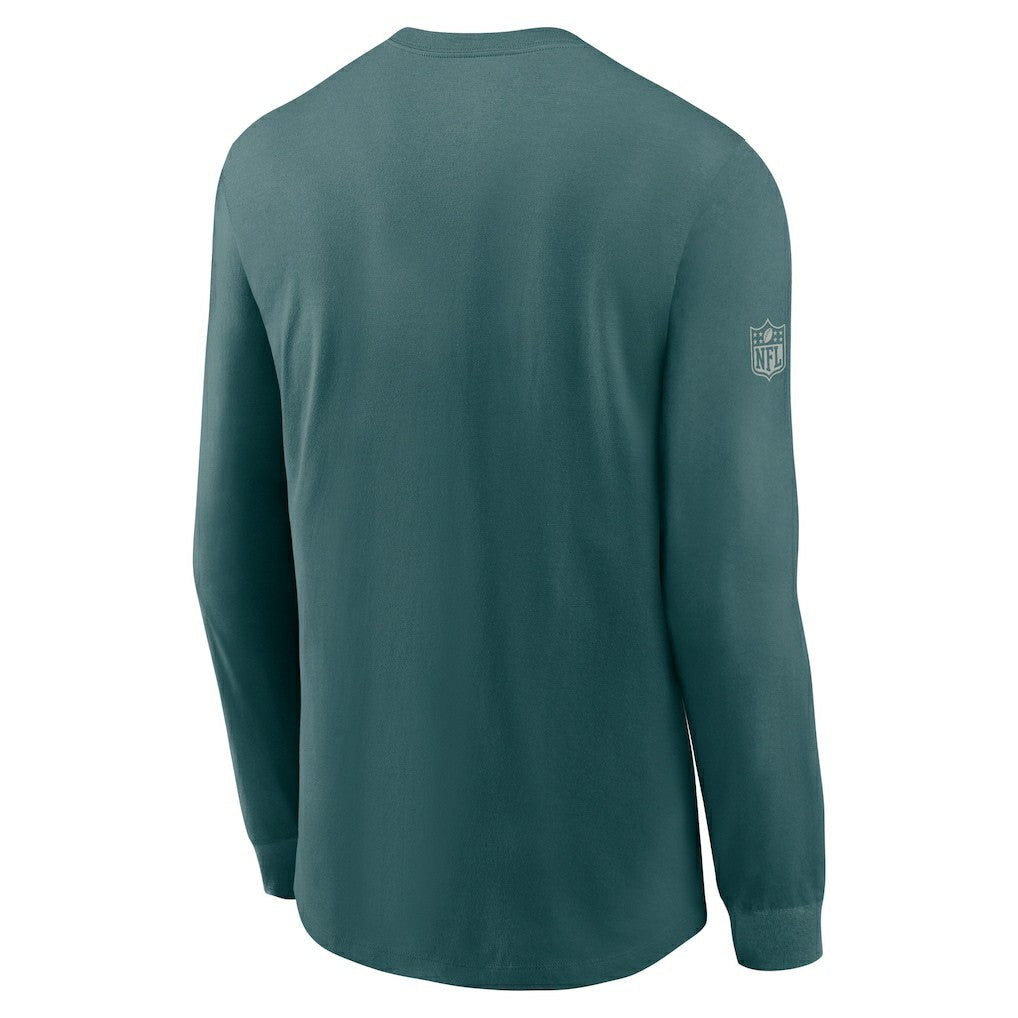 Philadelphia Eagles Sideline Dri-FIT Long Sleeve T-Shirt Midnight Green