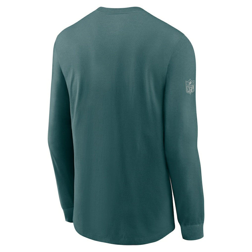 Philadelphia Eagles Sideline Dri-FIT Long Sleeve T-Shirt Midnight Green