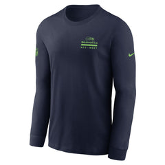 Seattle Seahawks Sideline Dri-FIT Long Sleeve T-Shirt College Navy