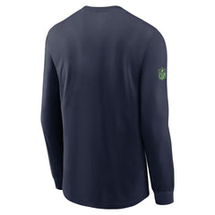 Seattle Seahawks Sideline Dri-FIT Long Sleeve T-Shirt College Navy