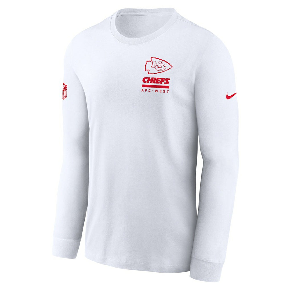Kansas City Chiefs Sideline Dri-FIT Long Sleeve T-Shirt White