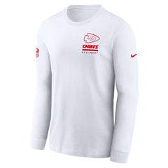 Kansas City Chiefs Sideline Dri-FIT Long Sleeve T-Shirt White