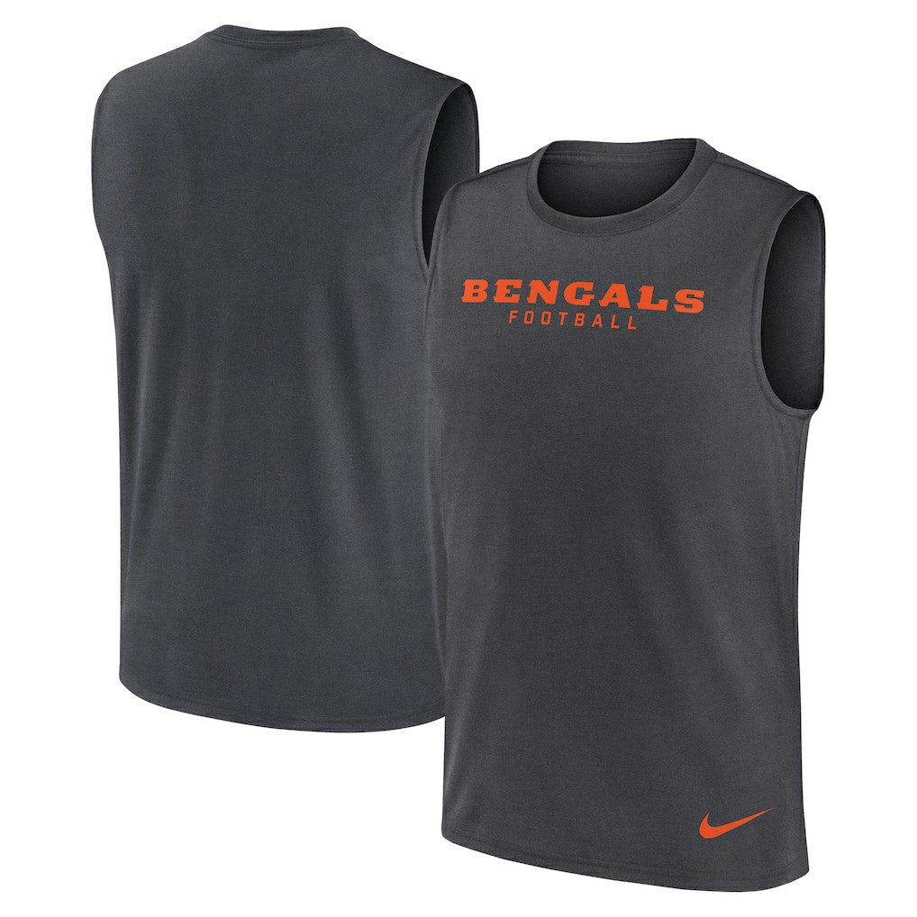 Cincinnati Bengals Primetime Legend Dri-FIT Muscle Tank Top Charcoal