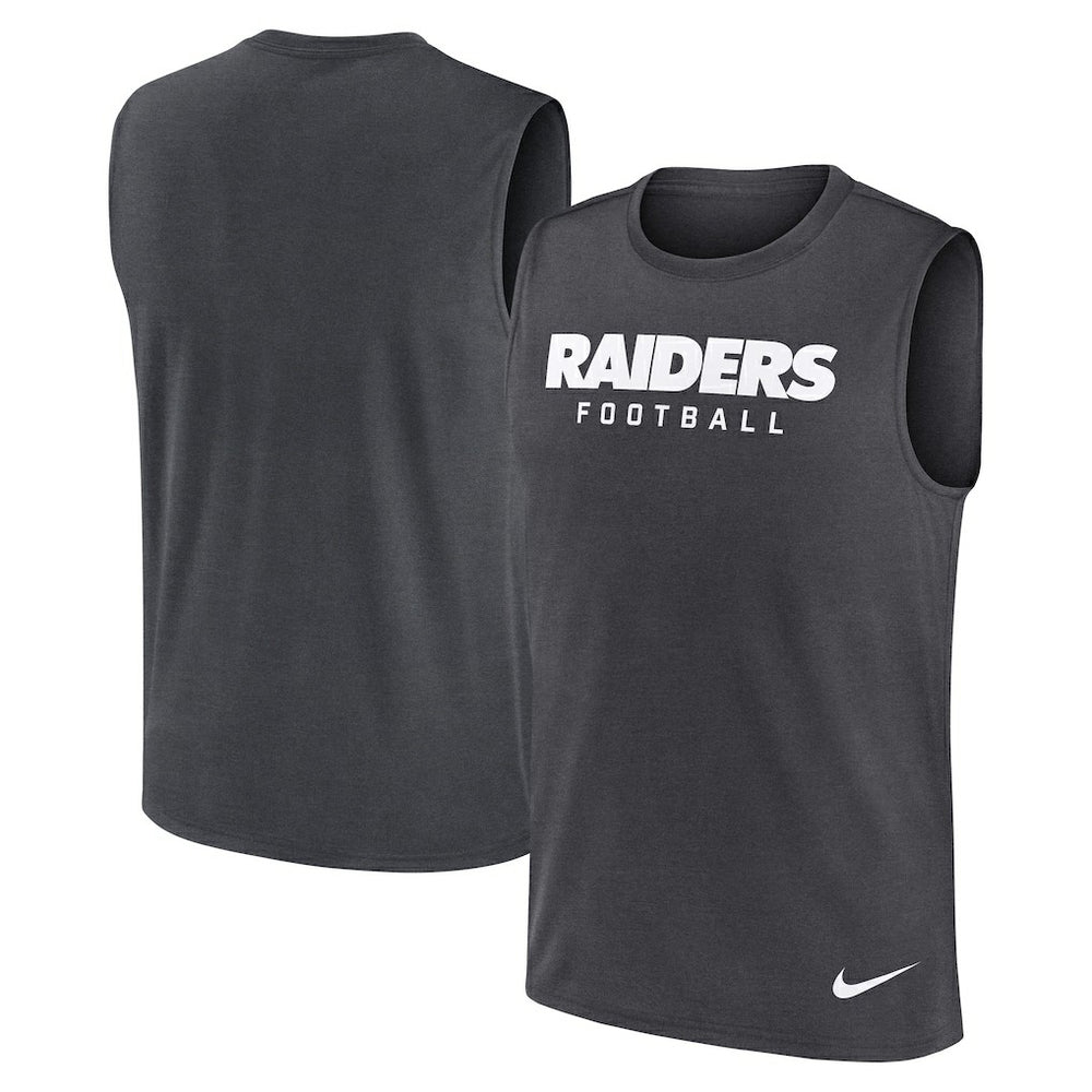 Las Vegas Raiders Primetime Legend Dri-FIT Muscle Tank Top Charcoal