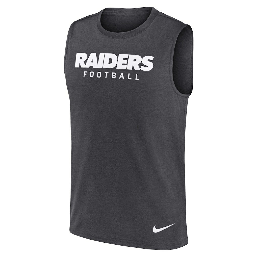 Las Vegas Raiders Primetime Legend Dri-FIT Muscle Tank Top Charcoal