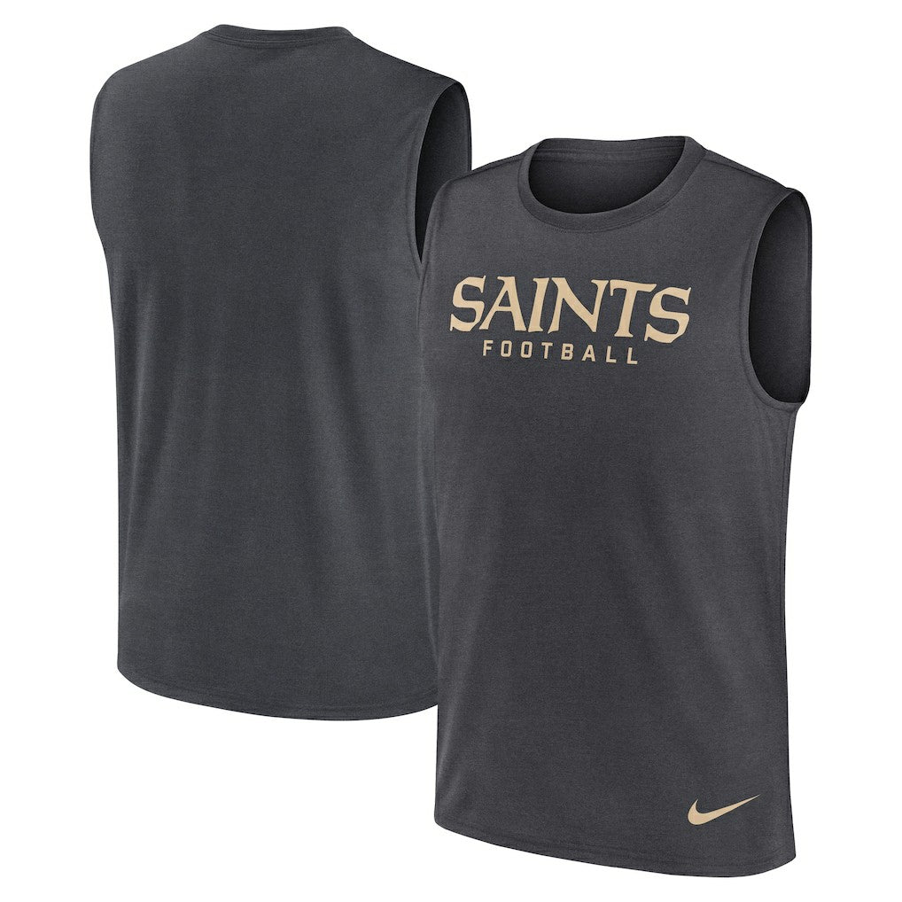 New Orleans Saints Primetime Legend Dri-FIT Muscle Tank Top Charcoal