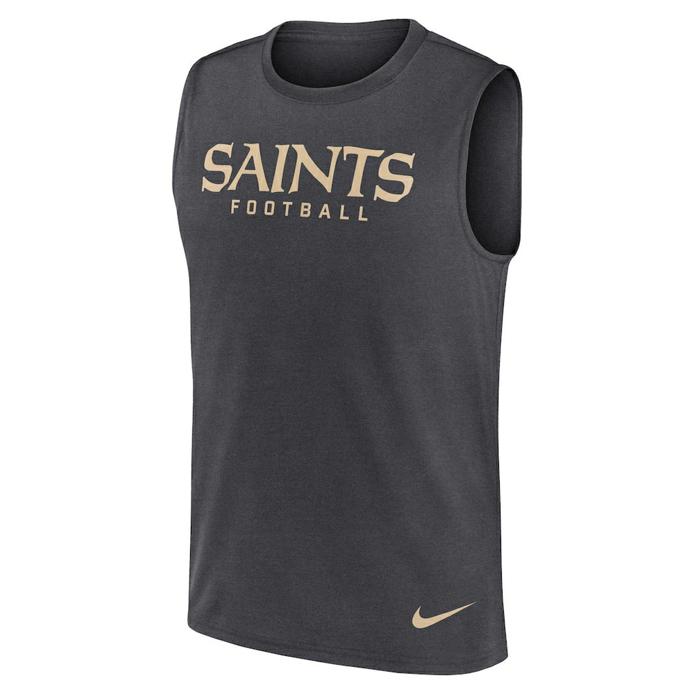 New Orleans Saints Primetime Legend Dri-FIT Muscle Tank Top Charcoal