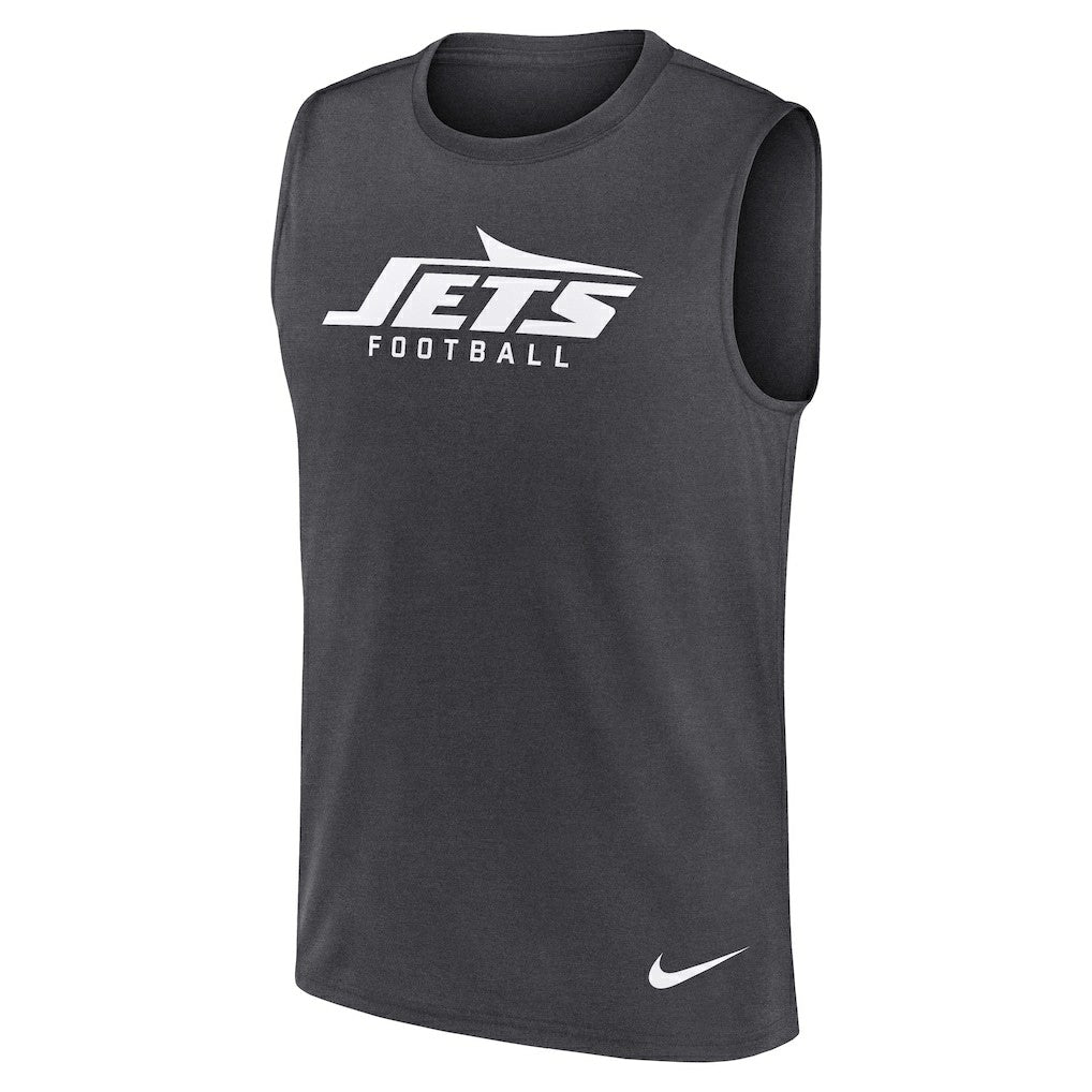 New York Jets Primetime Legend Dri-FIT Muscle Tank Top Charcoal